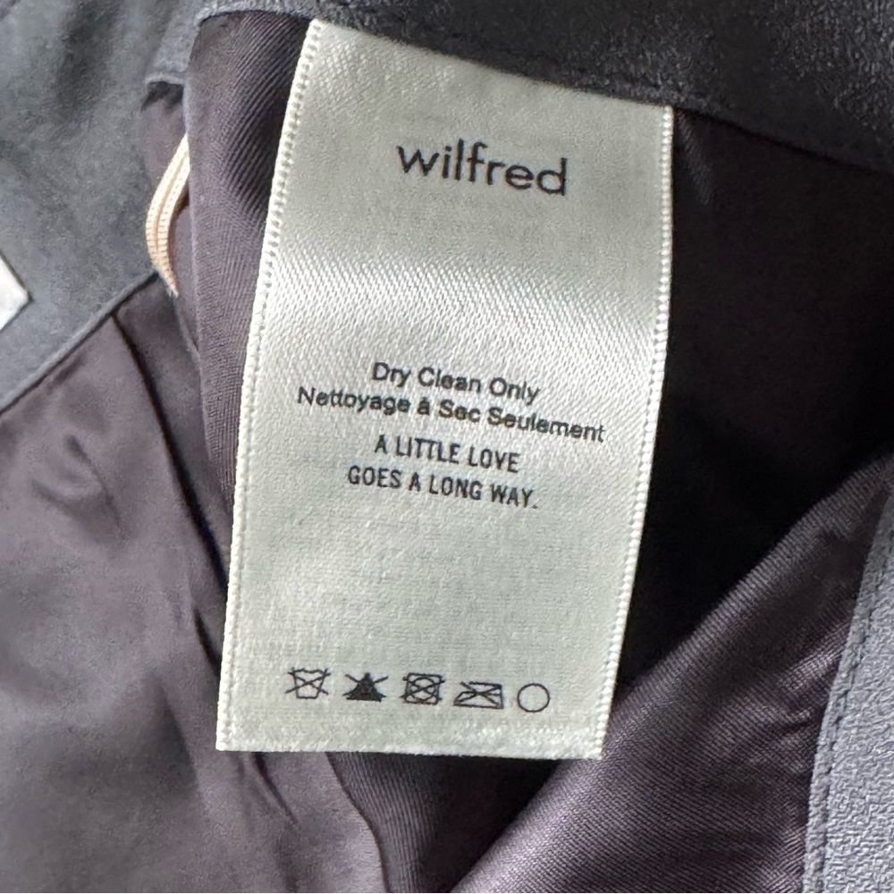 Wilfred Aritzia Womens 6 Pinstripe Skirt Charcoal Cashmere Wool Academia Preppy - Picture 6 of 7